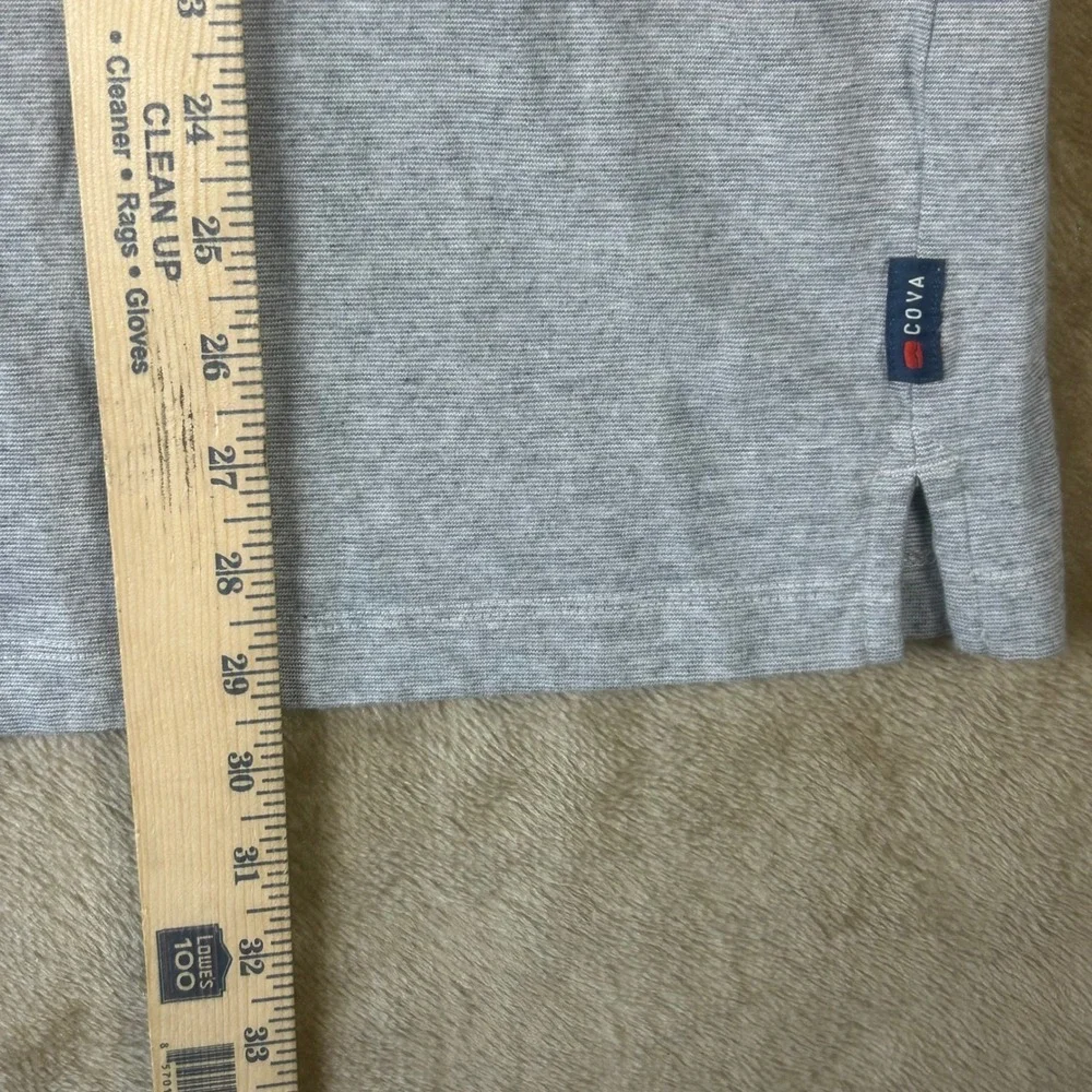 COVA Mens XL Gray Cotton Short Sleeve Pocket Polo‎ Shirt Heathered Casual